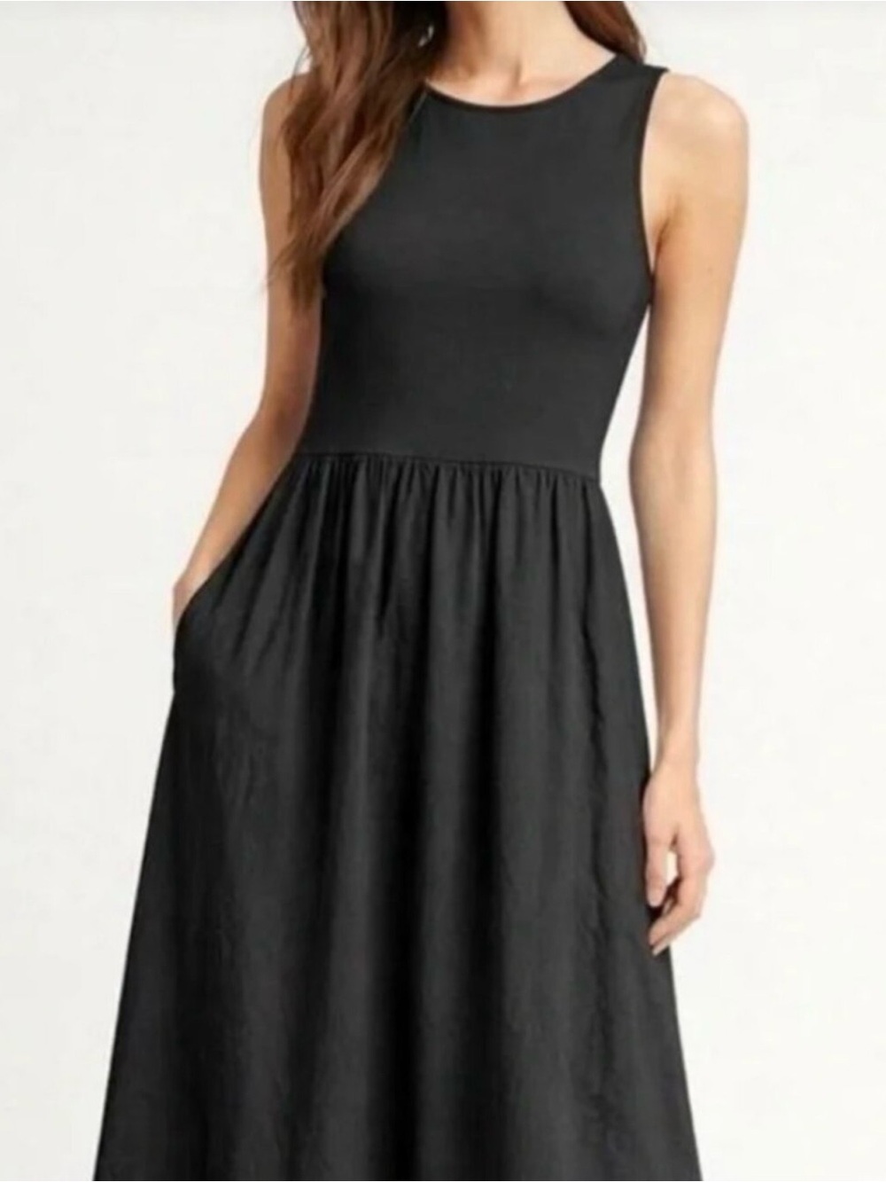 Uniqlo Black Sleeveless Maxi Dress